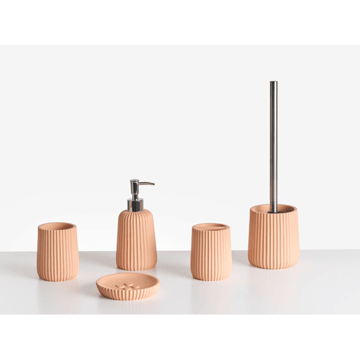 Conjunto de 5 acessórios para a casa de banho POZUZO Laranja