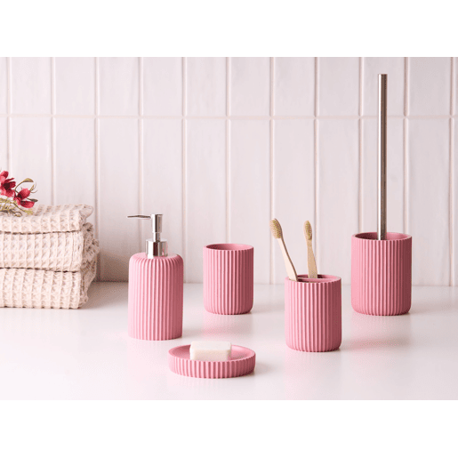 Conjunto de 5 acessórios para a casa de banho CAMANA Rosa