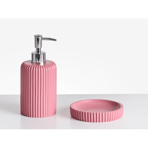 Conjunto de 5 acessórios para a casa de banho CAMANA Rosa