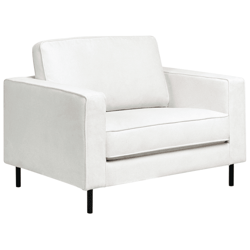 Conjunto de sala de estar SAVALEN Tecido Branco creme 4 lugares Conjunto de sala de estar SAVALEN Tecido Branco creme 4 lugares