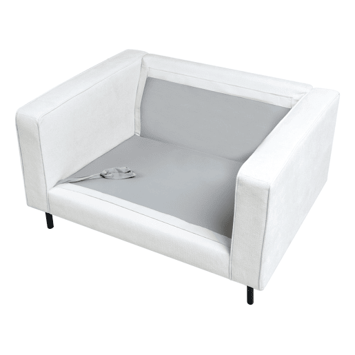 Conjunto de sala de estar SAVALEN Tecido Branco creme 4 lugares Conjunto de sala de estar SAVALEN Tecido Branco creme 4 lugares