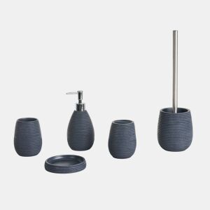 Conjunto de 5 acessórios para a casa de banho QUILCA Azul escuro