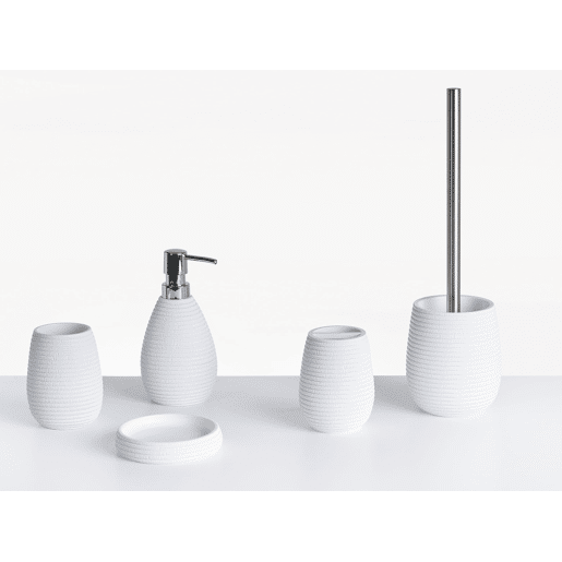 Conjunto de 5 acessórios para a casa de banho QUILA Branco