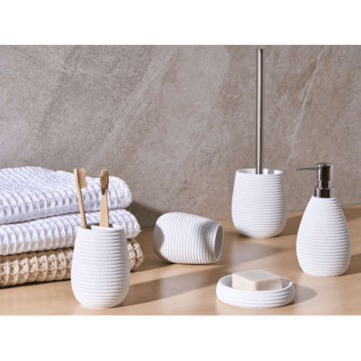 Conjunto de 5 acessórios para a casa de banho QUILA Branco