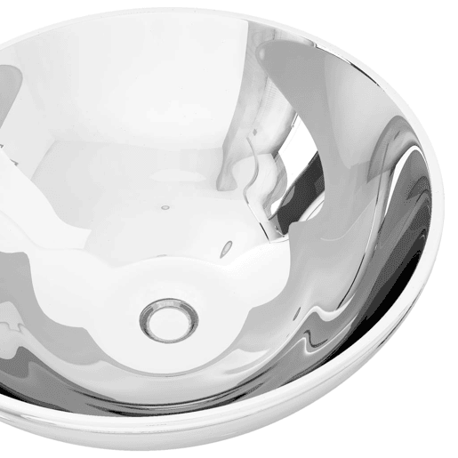 Lavatório - Lavabo - Pia de banheiro 32,5x14 cm cerâmica prateado
