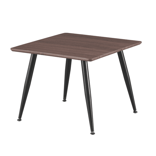 Mesa Auxiliar MÓNACO: Design Escandinavo de 50x50x45 cm com Superfície de MDF em Acabamento Branco Fosco e Pés Metálicos Pretos