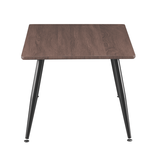 Mesa Auxiliar MÓNACO: Design Escandinavo de 50x50x45 cm com Superfície de MDF em Acabamento Branco Fosco e Pés Metálicos Pretos