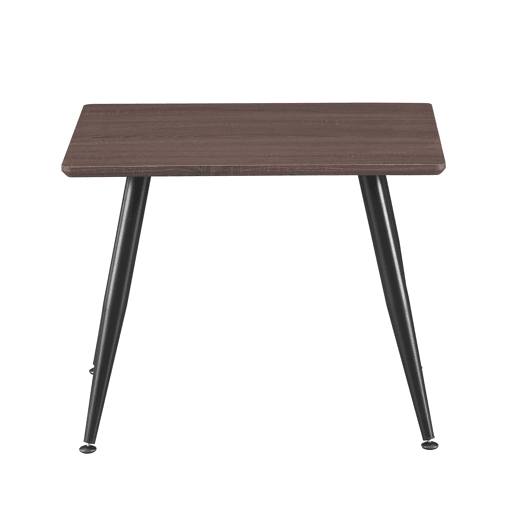Mesa Auxiliar MÓNACO: Design Escandinavo de 50x50x45 cm com Superfície de MDF em Acabamento Branco Fosco e Pés Metálicos Pretos