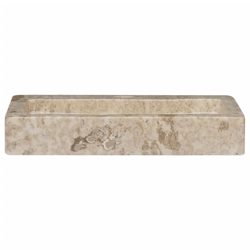 Lavatório - Lavabo - Pia de banheiro de parede 38x24x6,5 cm mármore cor creme