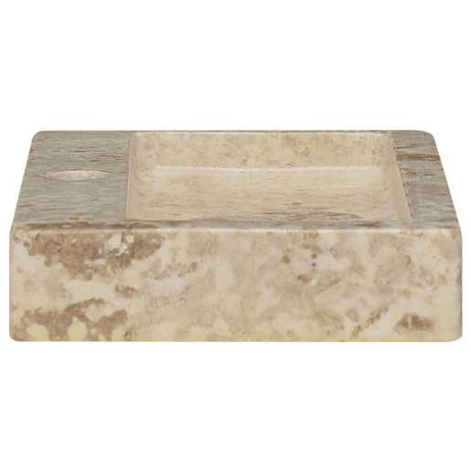 Lavatório - Lavabo - Pia de banheiro de parede 38x24x6,5 cm mármore cor creme