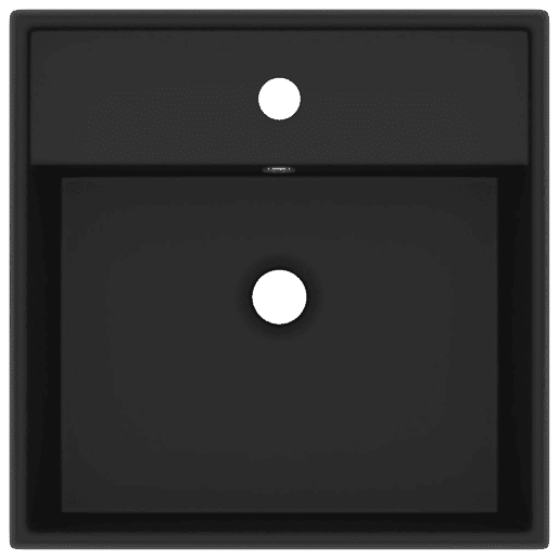 Lavatório - Lavabo - Pia de banheiro luxuoso quadrado 41x41 cm cerâmica preto mate