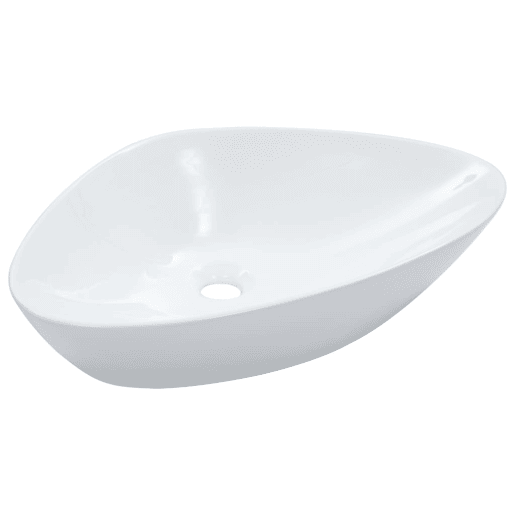 Lavatório - Lavabo - Pia de banheiro 58,5x39x14 cm cerâmica branco
