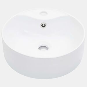 Lavatório - Lavabo - Pia de banheiro com extravasamento 36x13 cm cerâmica branco