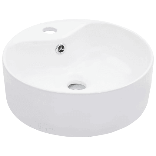 Lavatório - Lavabo - Pia de banheiro com extravasamento 36x13 cm cerâmica branco