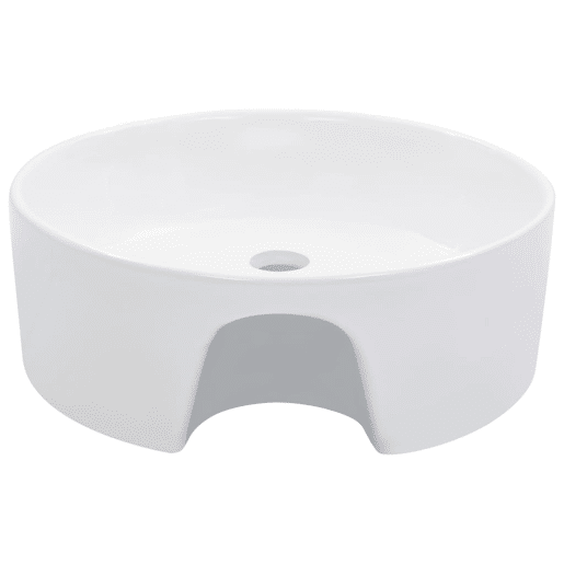 Lavatório - Lavabo - Pia de banheiro com extravasamento 36x13 cm cerâmica branco