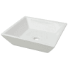 Lavatório - Lavabo - Pia de banheiro quadrado branco cerâmica 41,5x41,5x12 cm