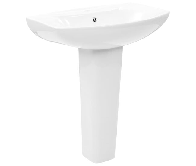 Lavabo - lavamanos de pie de cerámica blanco 650x520x200 mm