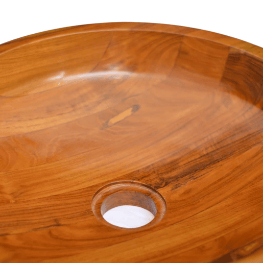 Lavatório - Lavabo - Pia de banheiro F40x10 cm madeira de teca maciça