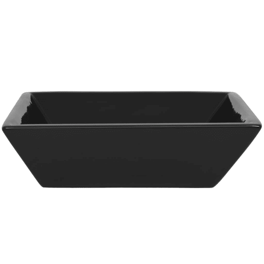 Lavatório - Lavabo - Pia de banheiro quadrado preto em cerâmica 41,5x41,5x12 cm