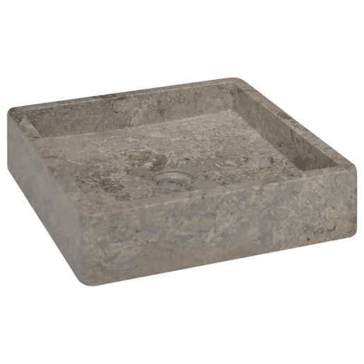 Lavatório - Lavabo - Pia de banheiro 40x40x10 cm mármore cinzento