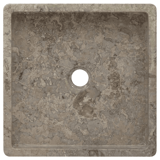 Lavatório - Lavabo - Pia de banheiro 40x40x10 cm mármore cinzento