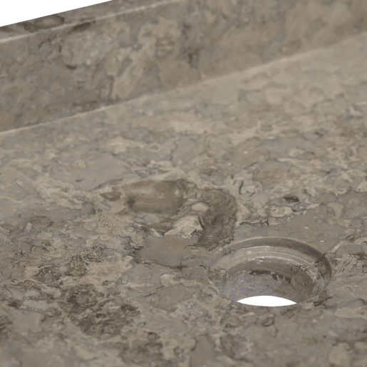 Lavatório - Lavabo - Pia de banheiro 40x40x10 cm mármore cinzento
