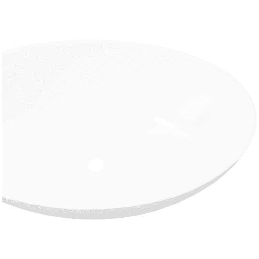 Lavatório - Lavabo - Pia de banheiro de luxo em cerâmica oval 40 x 33 cm branco
