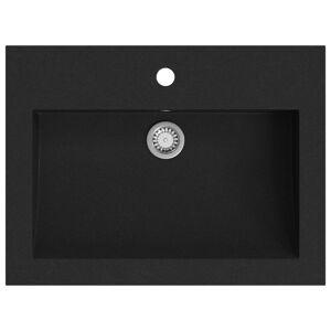 Lavatório - Lavabo - Pia de banheiro de granito 600x450x120 mm preto
