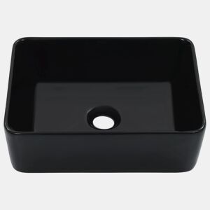 Lavatório - Lavabo - Pia de banheiro 40x30x13 cm cerâmica preto