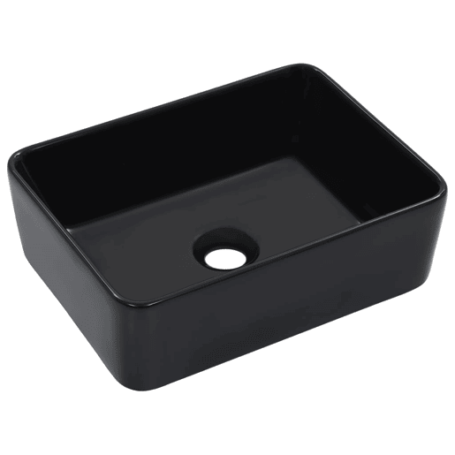 Lavatório - Lavabo - Pia de banheiro 40x30x13 cm cerâmica preto