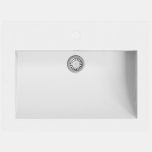 Lavatório - Lavabo - Pia de banheiro de granito 600x450x120 mm branco