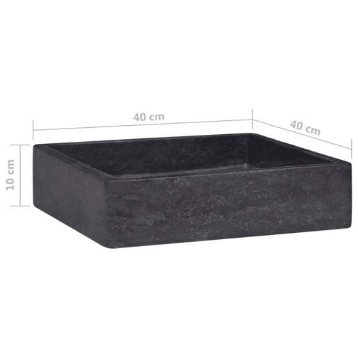 Lavatório - Lavabo - Pia de banheiro 40x40x10 cm mármore preto