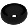 Lavatório - Lavabo - Pia de banheiro luxuoso redondo 40x15 cm cerâmica preto mate