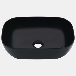 Lavatório - Lavabo - Pia de banheiro 45,5x32x13 cm cerâmica preto