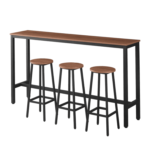 Estante de Haan com design vintage, estrutura metálica e 5 prateleiras em acabamento de madeira escura, ideal para casa ou escritório.