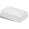 Lavatório - Lavabo - Pia de banheiro de cerâmica + furo torneira, branco