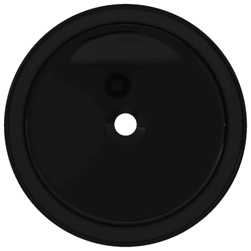 Lavatório - Lavabo - Pia de banheiro redondo em cerâmica preto 40x15 cm