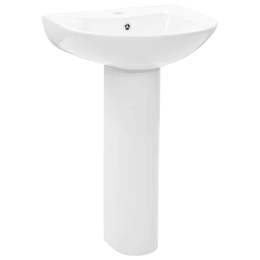 Lavatório - Lavabo - Pia de banheiro com coluna cerâmica branco 520x440x190 mm Lavatório - Lavabo - Pia de banheiro com coluna cerâmica branco 520x440x190 mm
