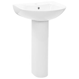 Lavatório - Lavabo - Pia de banheiro com coluna cerâmica branco 520x440x190 mm
