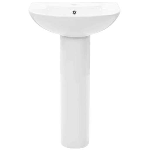 Lavatório - Lavabo - Pia de banheiro com coluna cerâmica branco 520x440x190 mm Lavatório - Lavabo - Pia de banheiro com coluna cerâmica branco 520x440x190 mm