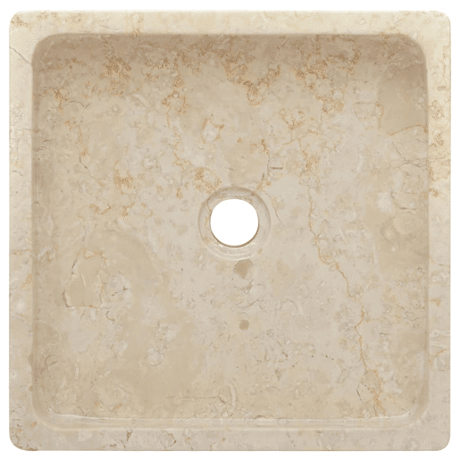 Lavatório - Lavabo - Pia de banheiro 40x40x10 cm mármore cor creme