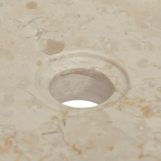 Lavatório - Lavabo - Pia de banheiro 40x40x10 cm mármore cor creme