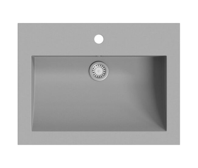 Lavabo - lavamanos de granito gris 600x450x120 mm