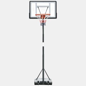 HOMCOM Tabela de Basquetebol com Suporte Portátil Aro de Ajustável em Altura com Base Recarregável para Crianças e Adultos 86x165x302-352cm Preto