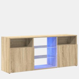 Móvel de TV - Modulo de TV - Armário de TV com luzes LED 120x30x50 cm carvalho sonoma