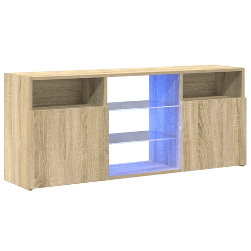 Móvel de TV - Modulo de TV - Armário de TV com luzes LED 120x30x50 cm carvalho sonoma