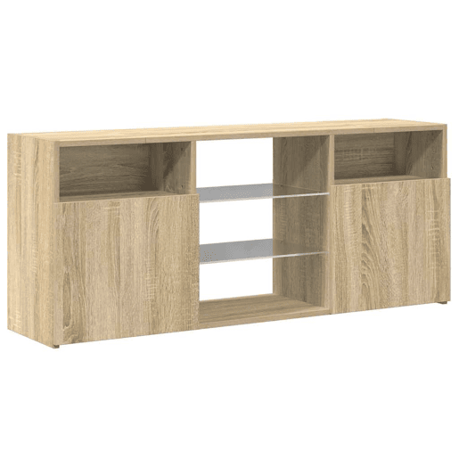 Móvel de TV - Modulo de TV - Armário de TV com luzes LED 120x30x50 cm carvalho sonoma