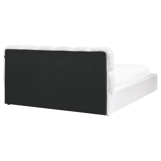 Cama baú Tecido BASTON 160 x 200 cm Branco creme
