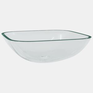 Lavatório - Lavabo - Pia de banheiro 42x42x14 cm vidro transparente