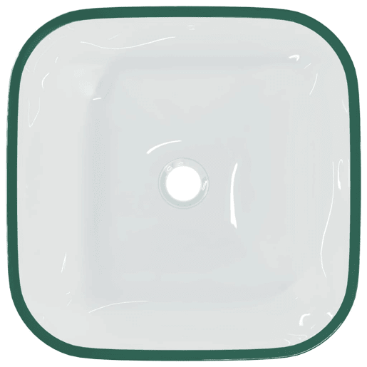 Lavatório - Lavabo - Pia de banheiro 42x42x14 cm vidro transparente